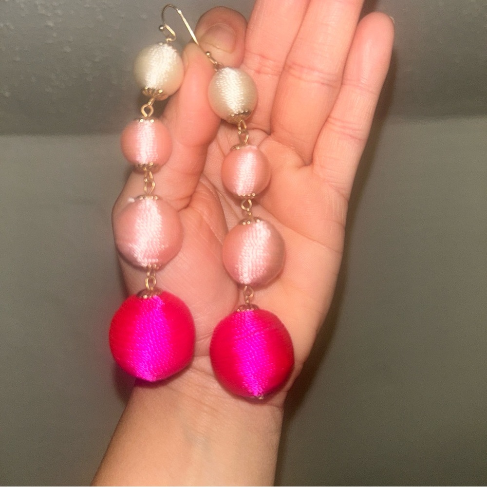 Elegant Pink Ombre Earrings
